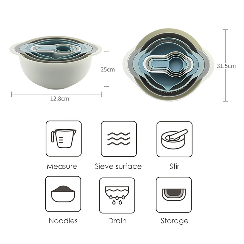 8 шт./компл. миски без добавления бисфенола А Матрешка и Штабелируемый чаши