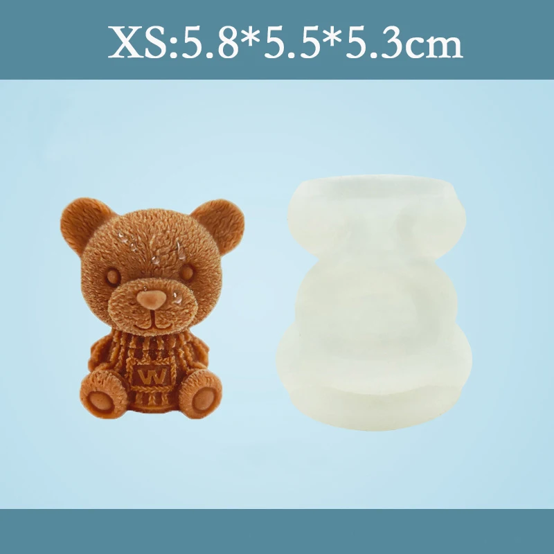 

3d Ice Cube Maker Little Teddy Bear Shape Chocolate Cake Mould Tray Ice Cream Diy Tool Whiskey Wine Cocktail Silicone Mold
