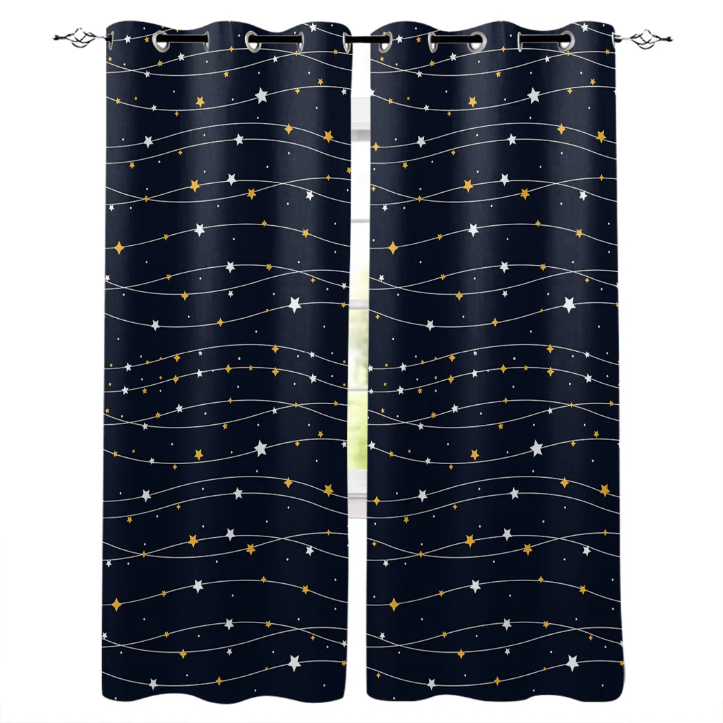 Занавески с красочными звездами предметы для украшения гостиной товары дома из