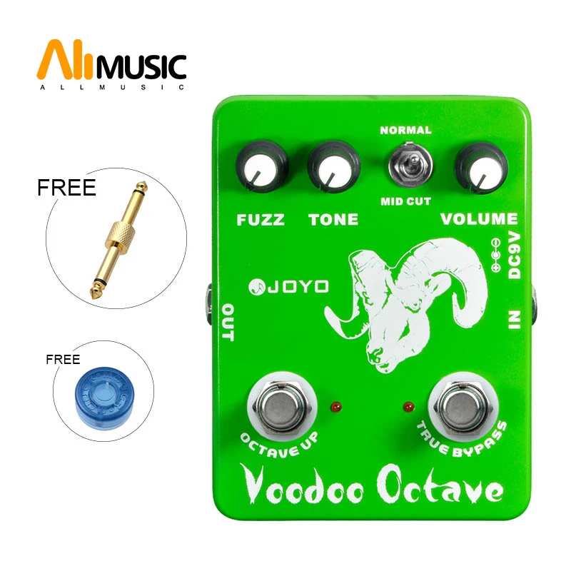 JOYO JF-12 Guitar Voodoo Octave Fuzz Effect Guitar Pedal Electric Bass Dynamic Compression Effects with pedal connector