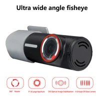 fisheye camera car dvr dashcam running recorder 5v 12v dash cam 1296p fhd night vision wifi hidden with adapter auto accessories