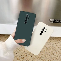 straight edge design square liquid silicone phone case for xiaomi redmi note 7 8 pro ultra thin soft tpu back cover coque fundas