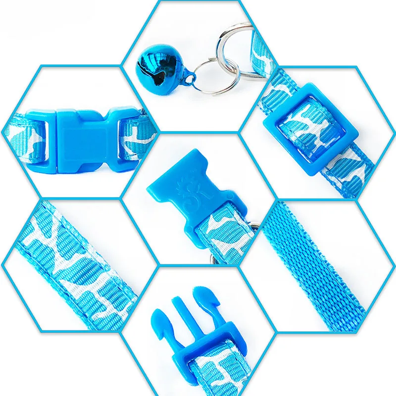 Ошейник для кошек и собак камуфляжный поводок с колокольчиком регулируемый