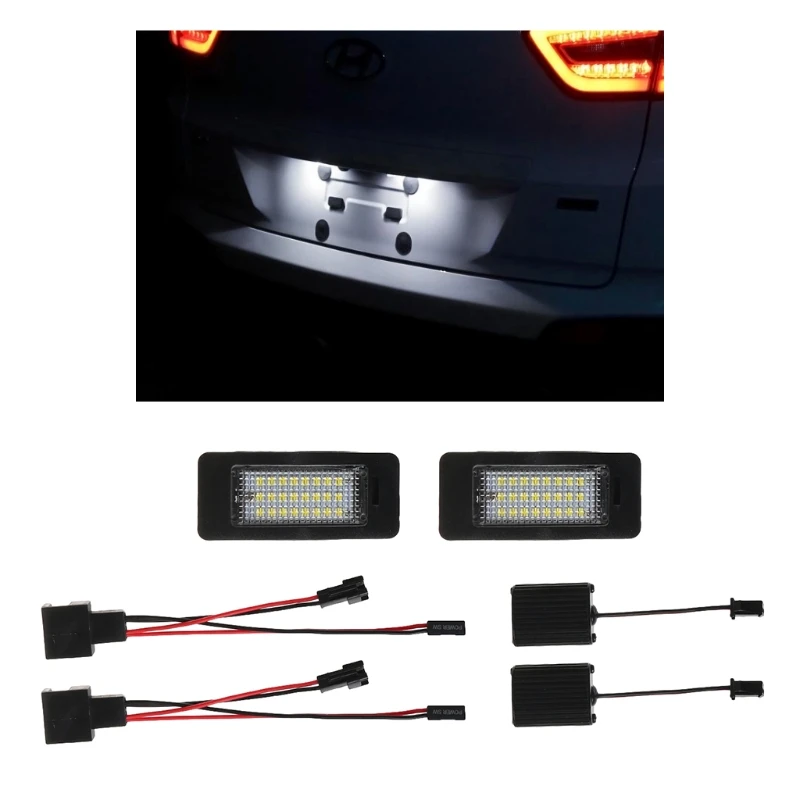 

License Plate Light 24SMD LED No Error For Audi A4 B8 S4 A5 S5 Q5 S TT quattro
