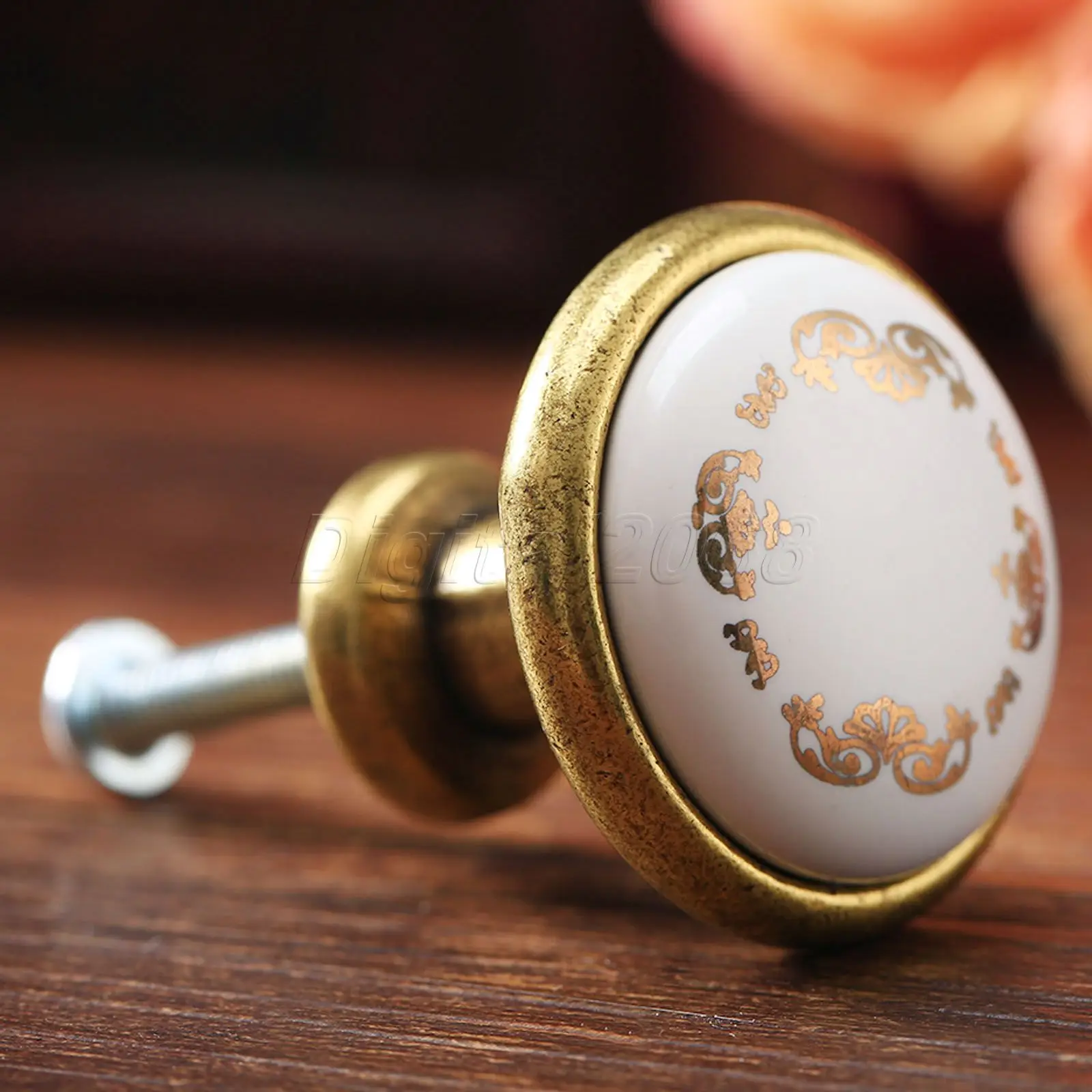 Европейский античный латунный шкаф Bowarepro для шкафа шкафчик с цветочным рисунком