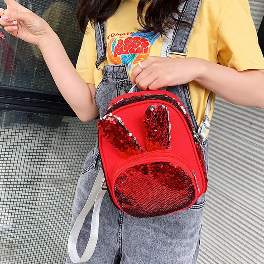 Детский рюкзак с блестками для путешествий ушками кролика | Багаж и сумки