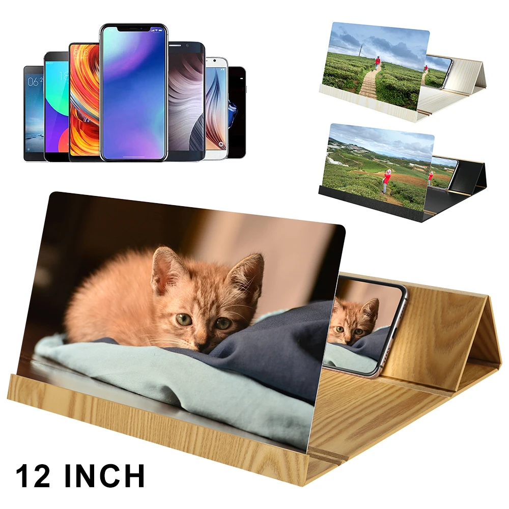 12 дюймовый настольный складной деревянный кронштейн мобильный увеличитель для