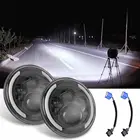 1 пара 7 дюймов 150 Вт светодиодный круглый налобный светильник s дальний и ближний свет DRL поворотный фонарь точечный прожектор открытый уличный автомобиль внедорожные ходовые рабочие огни светильник s