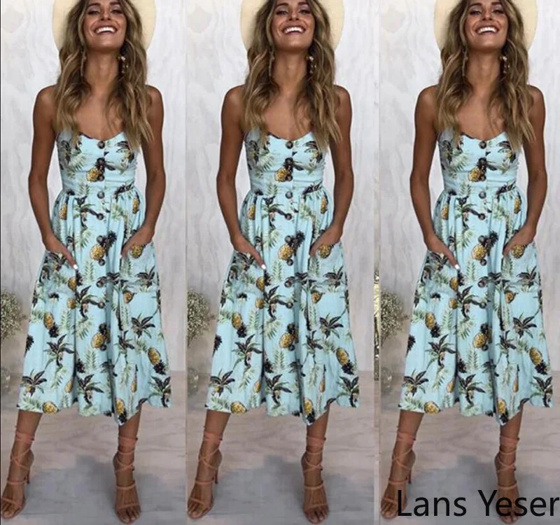 Новое повседневное винтажное летнее платье для женщин 2020 бохо сексуальное миди с