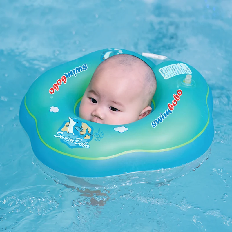 

Baby Neck Circle Inflatable Infant Swim Ring Kids Bathing Float Musical Neck Collar Portable Bath Tub Swimming Pool Accessories