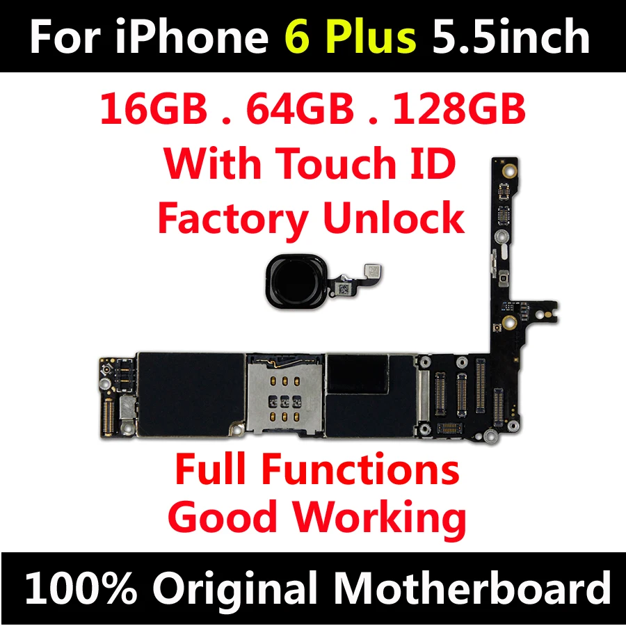 16 Гб 64 128 ГБ оригинальная материнская плата для iPhone 6 Plus 5 дюймов Заводская