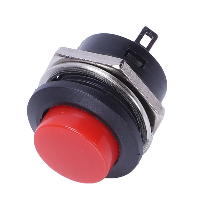 Промо акция! 5 x Мгновенный SPST без Красной круглой крышки кнопочный переключатель