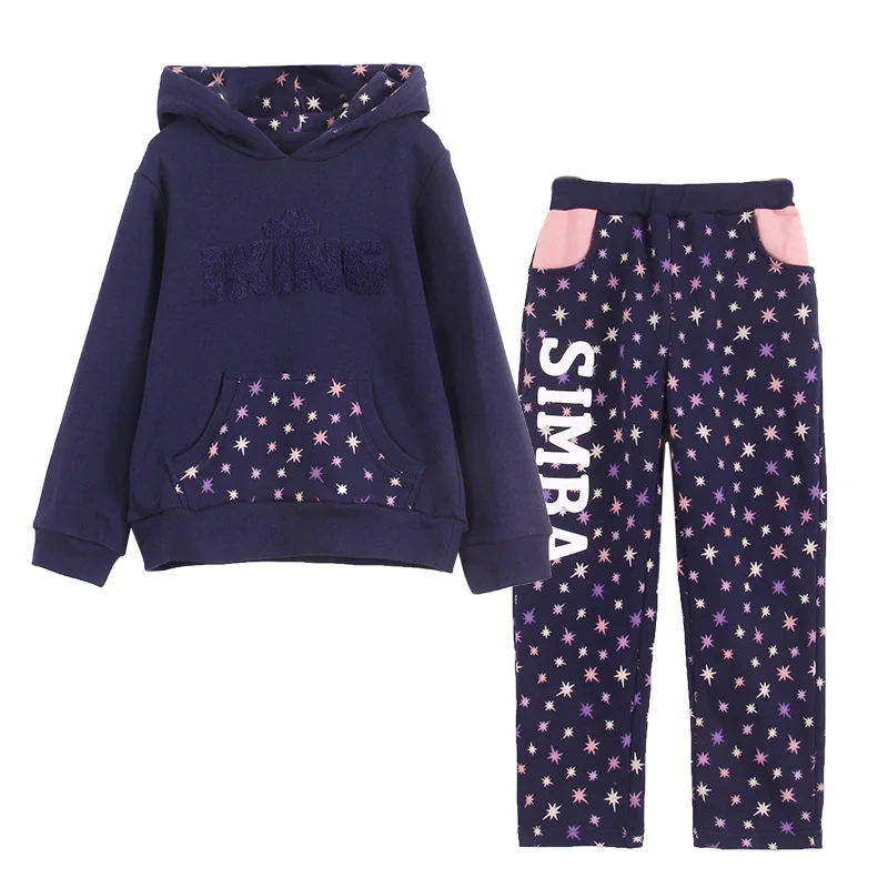

Original Disney Suit 2020 Autumn Girls Hoodie Pants Two Piece Lion King Children's Wear Baby Girl Jacket Winter LKTZ193028G