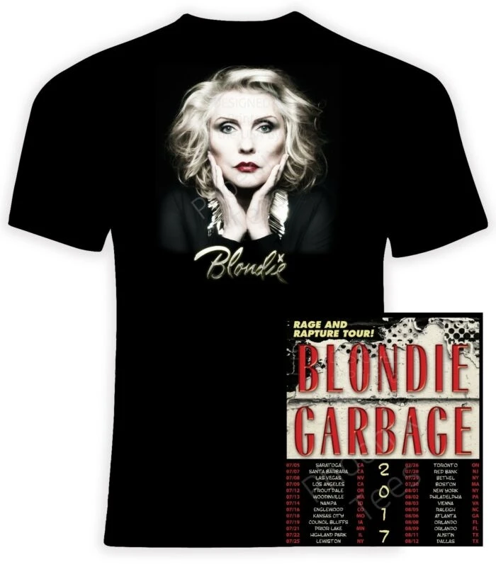 

Blondie Rage and Rapture Tour 2017 with Garbage t shirt