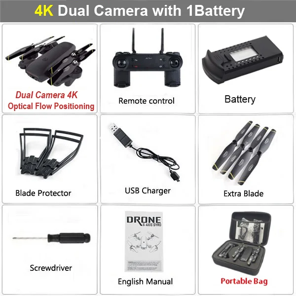 4K Black 1B Bag LAUMOX M70 FPV Дрон оптический с 4K HD камерой Дрон wifi следует за мной Вертолет радиоуправляемый Дрон Радиоуправляемый квадрокоптер Дрон VS SG906 - Цвет: 4K Black 1B Bag