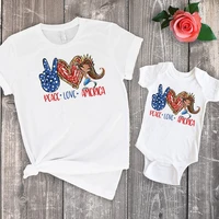 peace love america matching outfits women 4th of july baby girl clothes patriotic mermaid shirts freedom family clothes