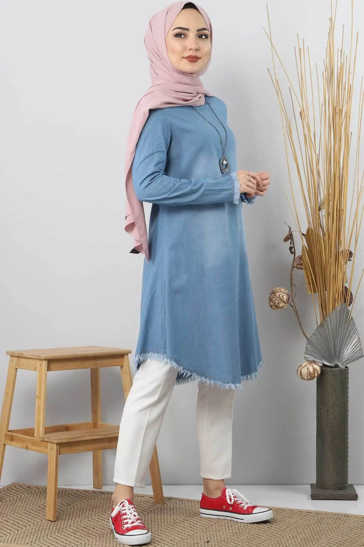 

Tunic jeans necklace Women Muslim Tunic 2021 Fashion