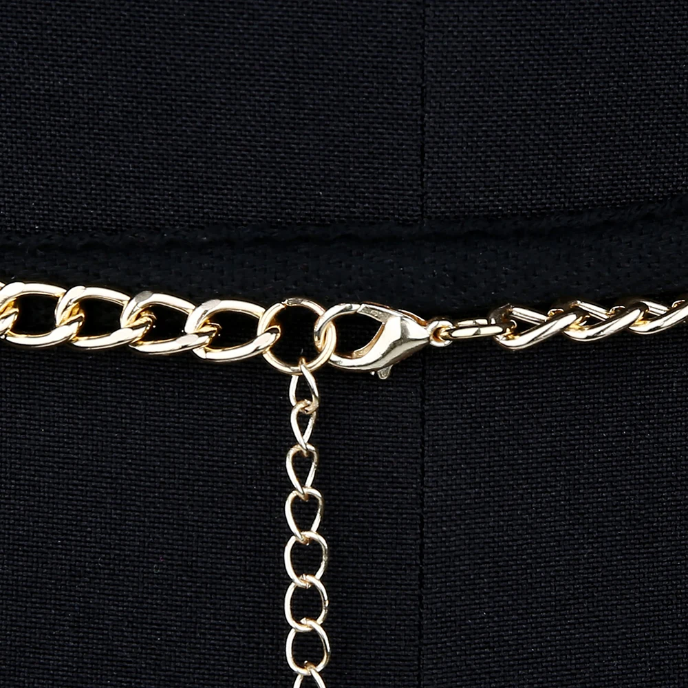 

Sexy Women's Metal Tassel Body Chain Halter Chest Chain Neogoth Punk Fashion Girl Bellyband Festival Jewelry Accessories Club