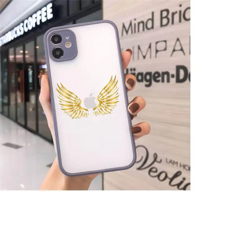 

Golden leaf flower love leopard print Phone Cases matte transparent For gray iPhone 7 8 x xs xr 11 12 pro plus max mini Clear