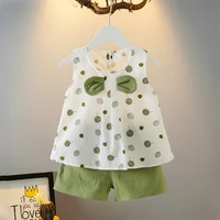 2021 new fashion baby clothing sets children sleeveless topshorts 2pcs sets girls cute suit 1 5years old baby clothes