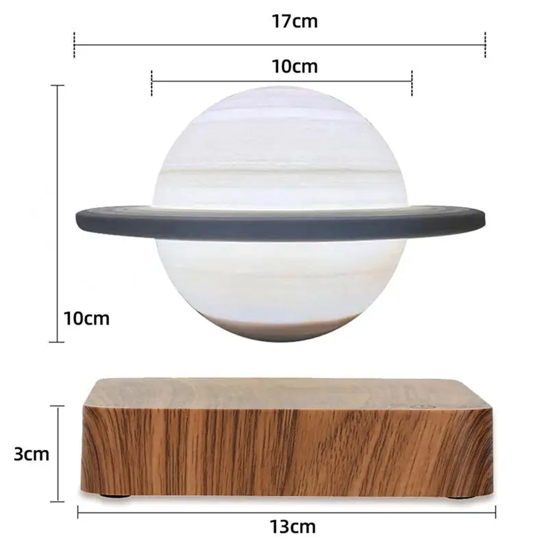 

Floating Magnetic Levitation Saturn Lamp Spinning 3D Novelty Ball Light Home Office Decoration Birthday Gifts US UK EU Plug