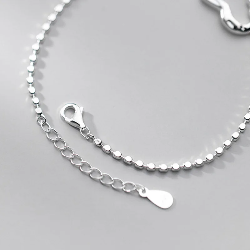 

Trustdavis Authentic 925 Sterling Silver Fashion Sweet Romantic Heart Bracelets For Women Wedding Anniversary Fine Jewelry DB563