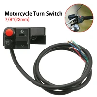 universal 78 22mm 12v headlightsturn signal lights horn motorcycle handlebar mountpush button horn beam turn switch
