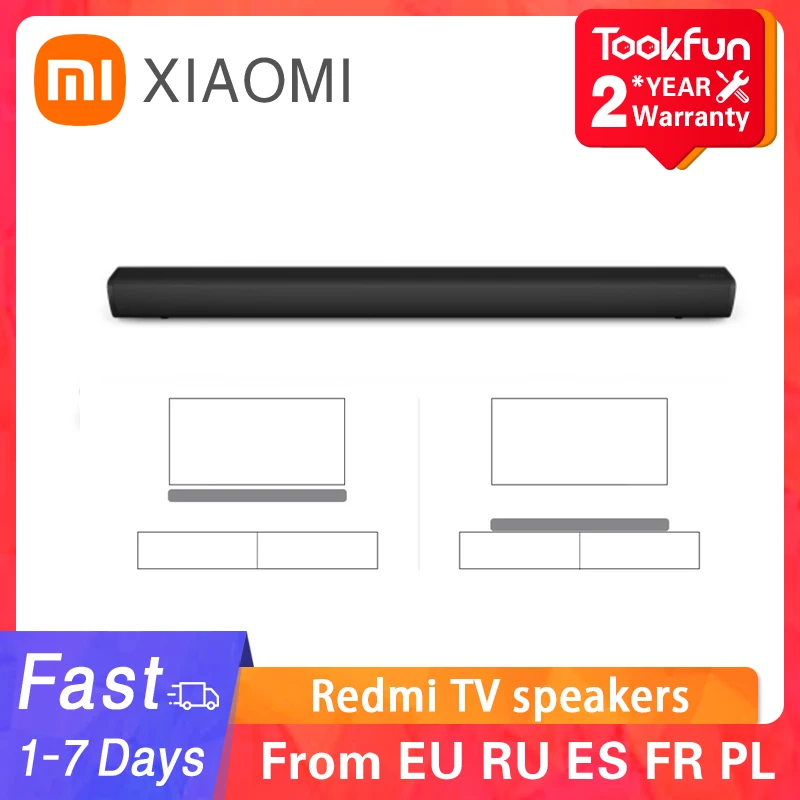  Xiaomi Redmi Sound Bar TV Speaker 30W Bluetooth 5.0 PC Theater Aux 3.5mm Wired and Wireless Home Surround SoundBar Stereo 