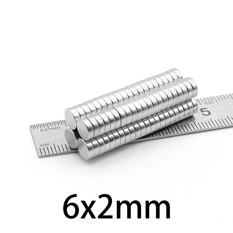 50-800pcs 6x2mm Mini Small Magnets strong 6mmx2mm Fridge N35 Neodymium Magnet disc 6*2mm Permanent Magnets 6*2 electro magnetics