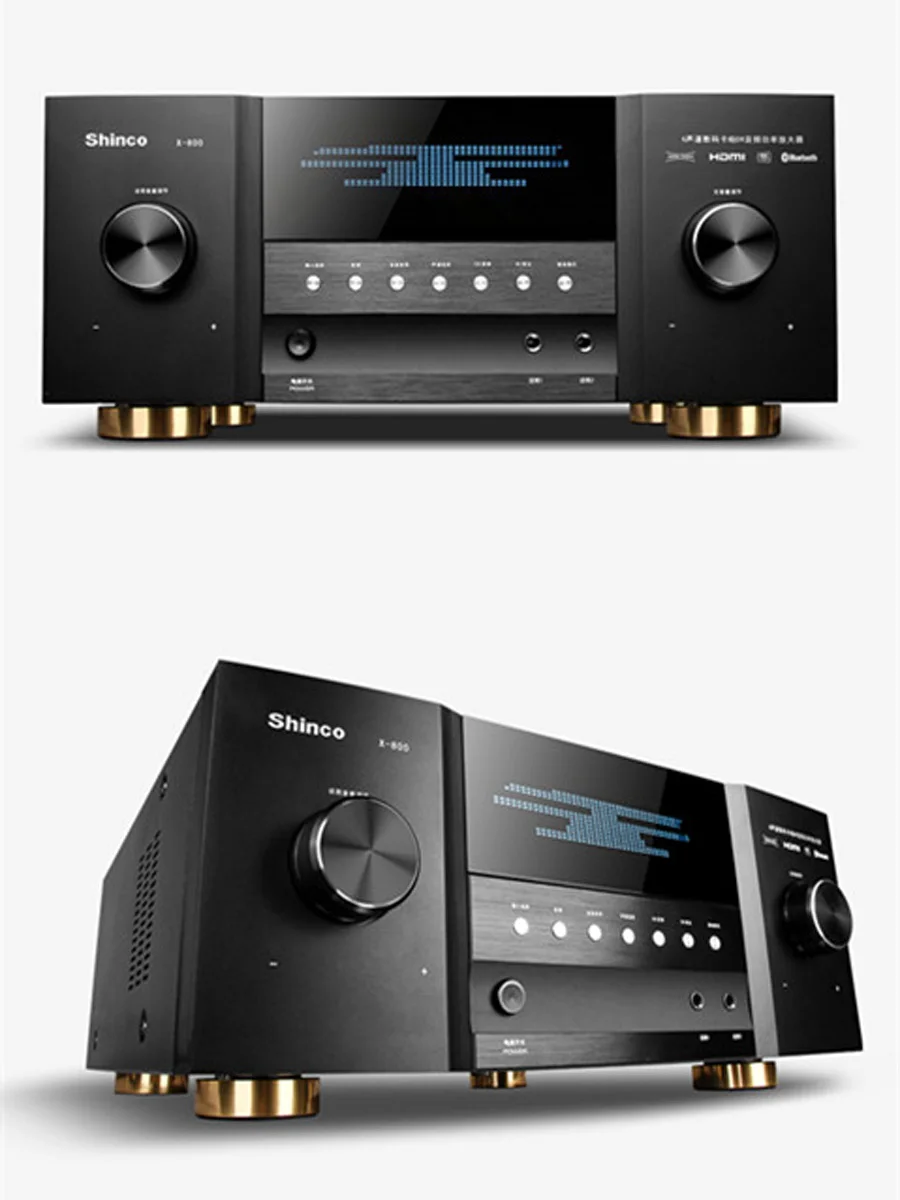 X-800 Домашний кинотеатр HDMI 4K усилитель HIFI Bluetooth 5,1 800 Вт 3D волоконный коаксиальный USB без потерь сценический KTV Караоке Dolby DTS декодирование
