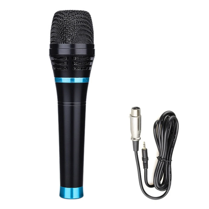 

HFES Wired Microphone 3.5Mm Condenser Microphone Cardioid Pickup For Karaoke Home Entertainment Outdoor Performances