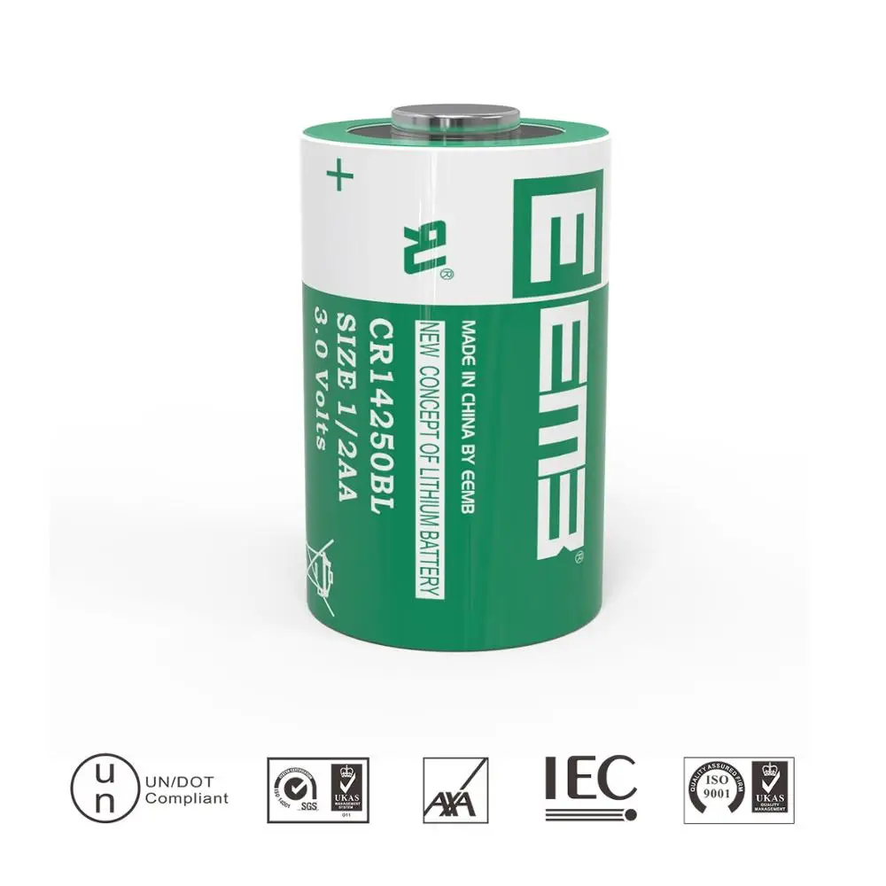 CR14250BL EEMB 50 Упаковка 3 0 V 1/2AA литиевая батарея 900mAh неперезаряжаемая производитель
