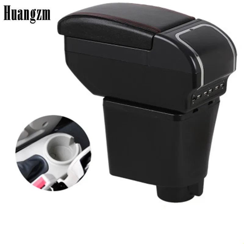 Ящик-подлокотник для Chevrolet Aveo/Lova T200/T250 2002-2011 двухслойный из искусственной кожи