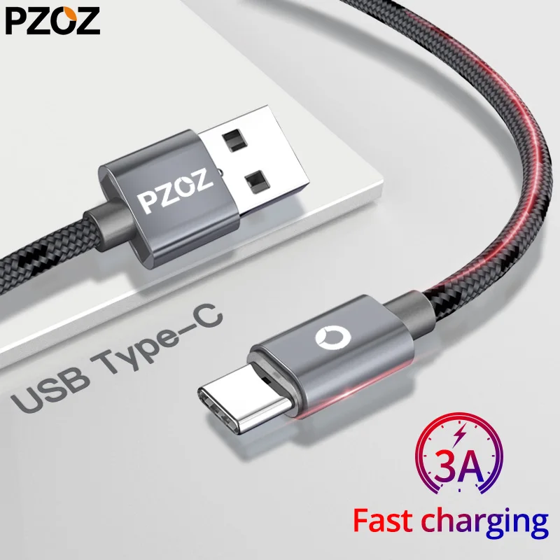 PZOZ Тип usb C Быстрая зарядка usb c Тип-c данных телефон Зарядное устройство для Ipad pro samsung S9 S8 plus примечание 9 pocophone F1 Xiaomi Mi 8 mi9 a2 mix 3 redmi note 7 huawei P10 шнур для зарядки телефона кабель