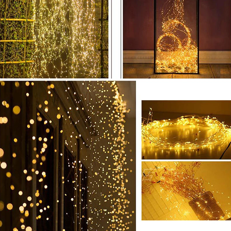 

Outdoor 2Mx10 200LED Solar Vines Branch LED String Fairy Light Outdoor Garden Fence Tree LED String Fairy Branch Light