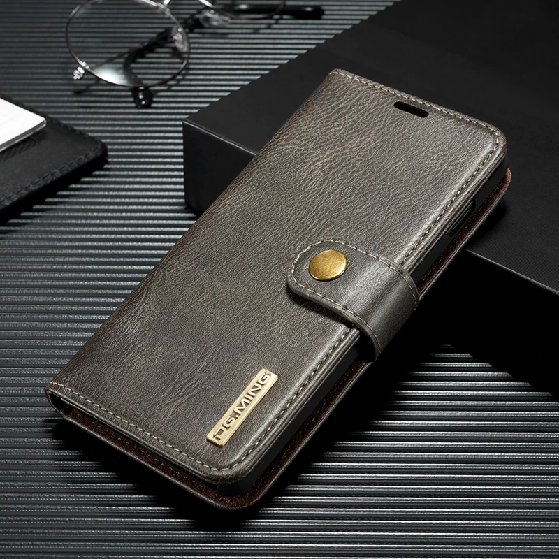 DG. Ming Роскошный кожаный чехол-бумажник для samsung S8, S9, S10, E, A6, A8 Plus, A7, A9,, A50, подставка, откидная крышка для Galaxy Note 10+ 9, 8
