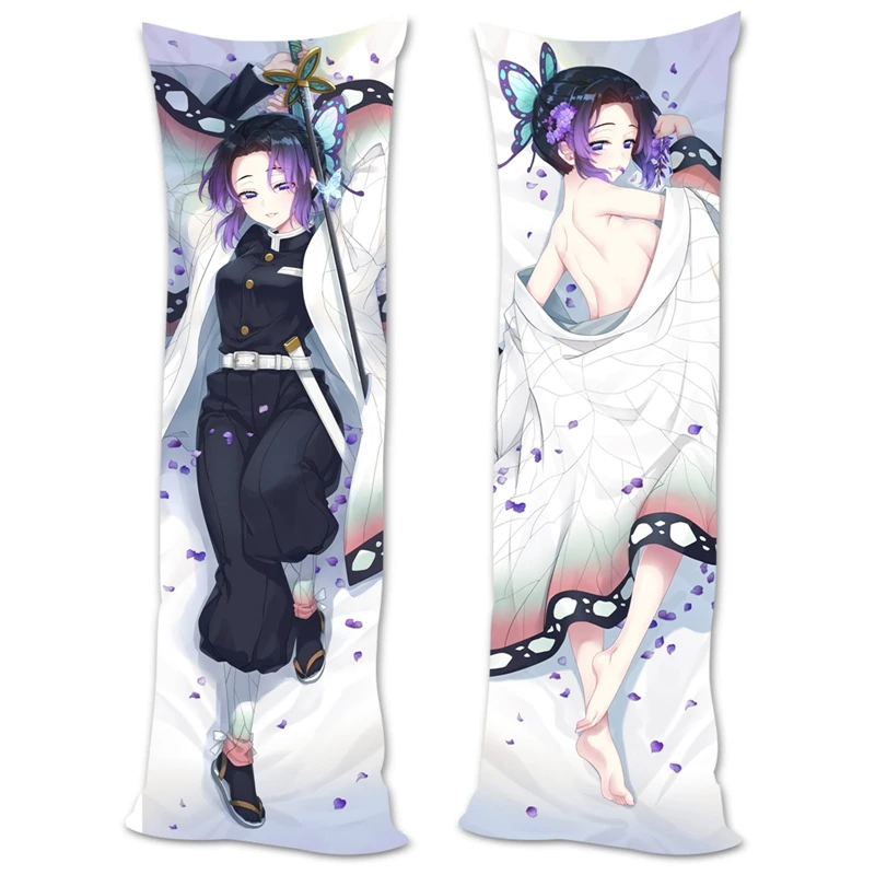 

Pillowcase Anime Demon Slayer's Blade Double-sided Anime Girl Decorative Peach Skin Pillowcase