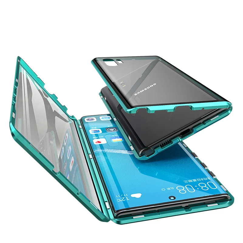 360 полностью Магнитный адсорбционный чехол для Samsung Galaxy Note 10 Lite металлический из