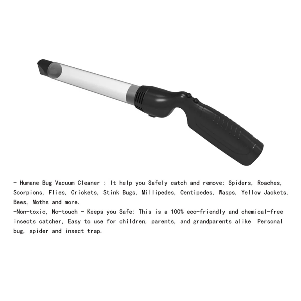 Электронная ловушка для насекомых ручной пылесос с присоской уборки мух