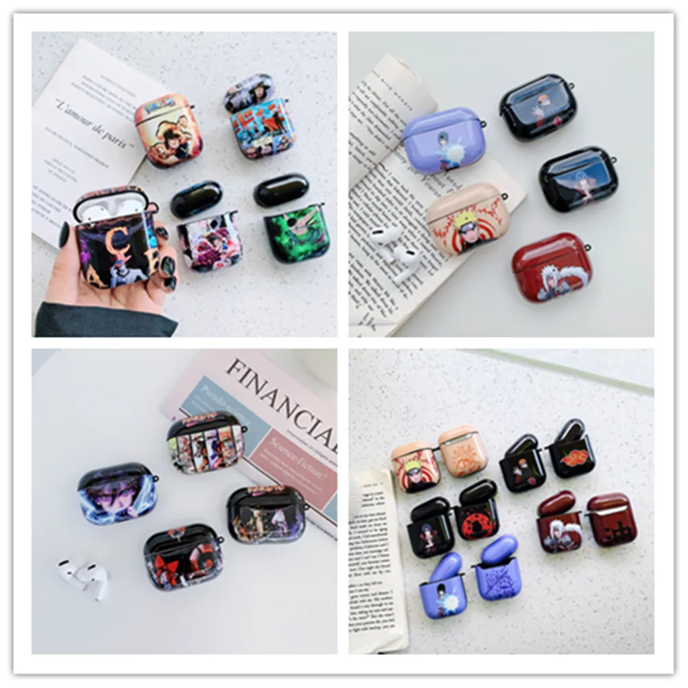 Чехол для беспроводных наушников Apple Airpods pro с японским аниме рисунком мягкий