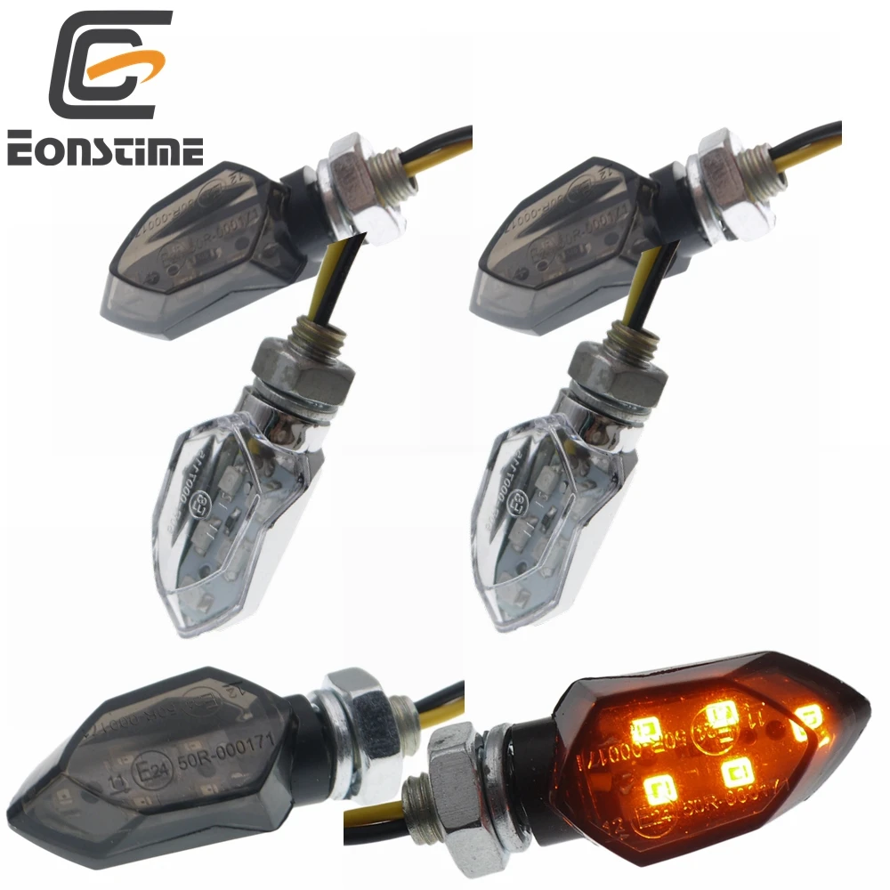 

Универсальный светодиодный указатель поворота для мотоцикла, лампа с 5 Светодиодами, фонарь для Honda Kawasaki Suzuki, 2 шт.