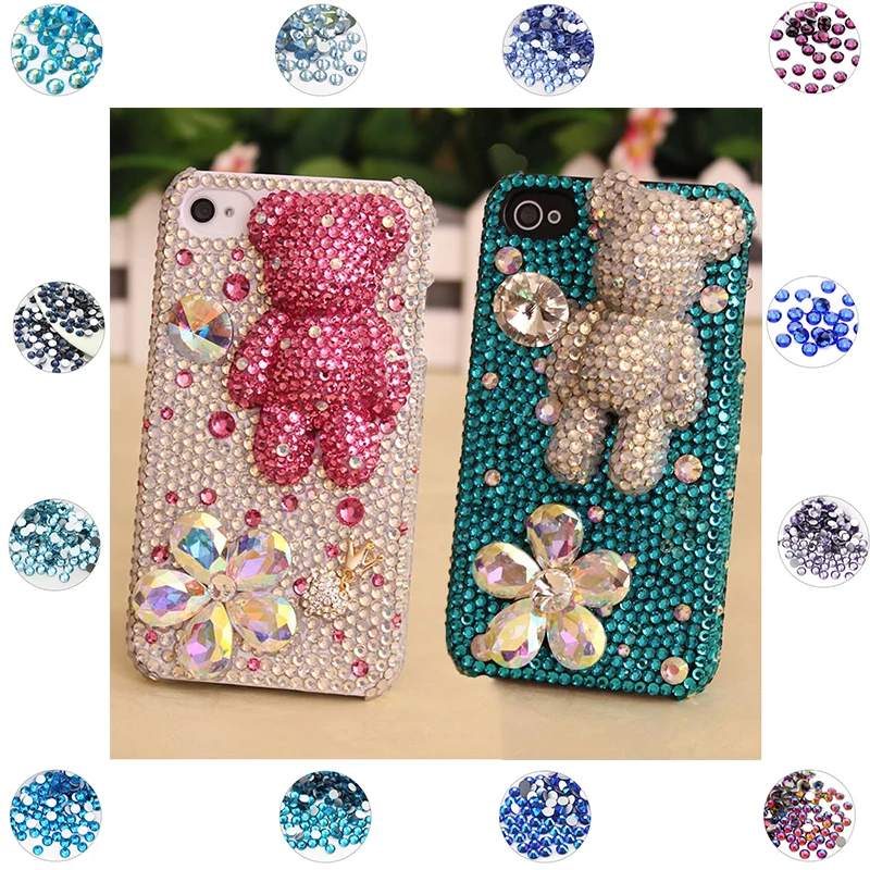 YL Малахитовый Синий flatback стразы горячей фиксации с украшением в виде кристаллов