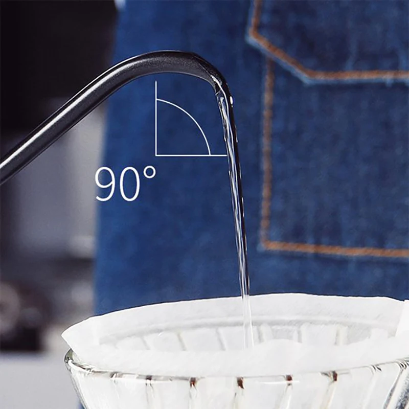 Лучший 1.2л из нержавеющей стали гусиная шея кофейник залить Кофе чайник с