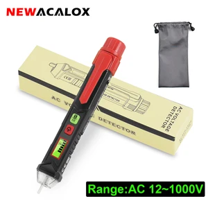 Бесконтактный детектор напряжения NEWACALOX, 12-1000 В переменного тока, с ЖК-дисплеем