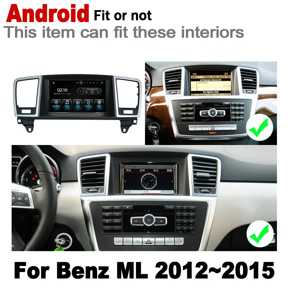 Автомобильный мультимедийный плеер HD экран стерео Android 7 0 GPS Navi карта для Mecerdes Benz ML