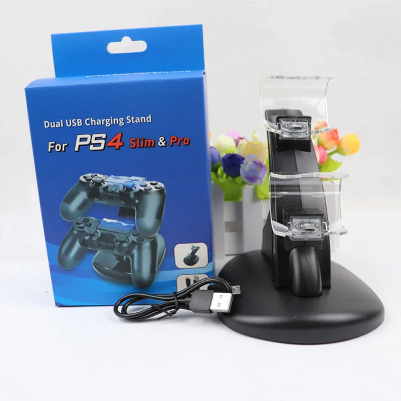 Зарядное устройство для PS4 Blu ray двойное зарядное USB зарядная станция подставка с