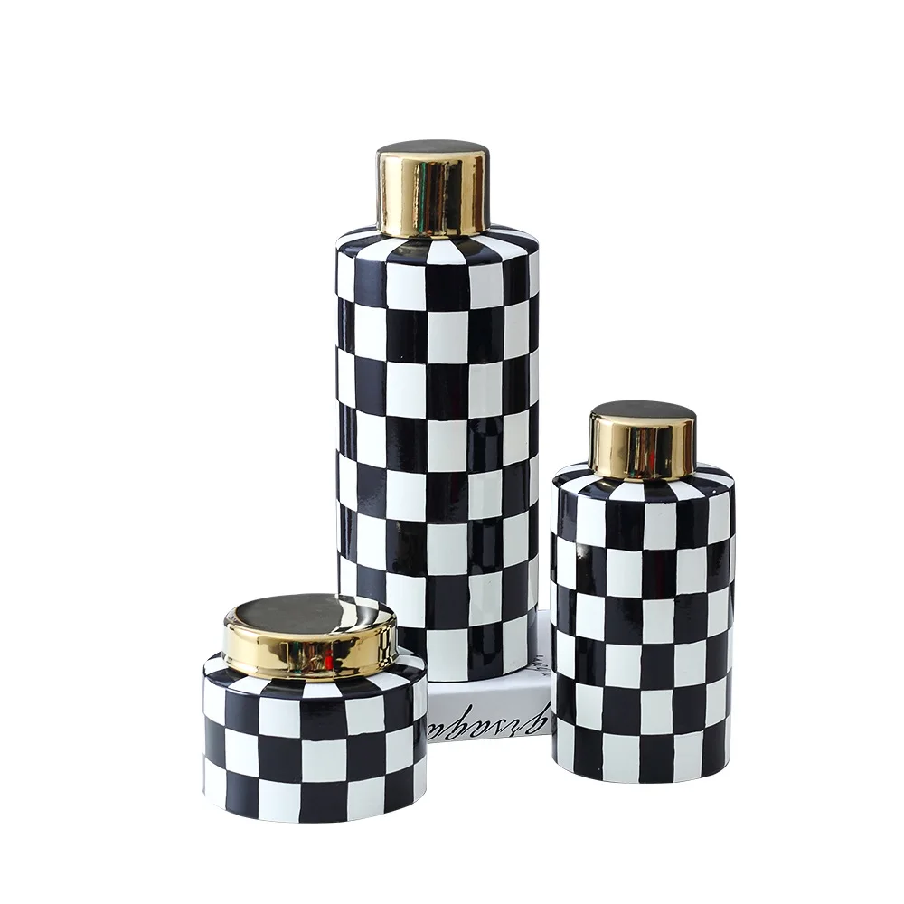 

Nordic home furnishings ceramic jar decorative Jar Ceramic Vase living room porch TV cabinet decorative storage jar