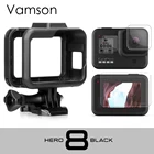 Аксессуары Vamson для GoPro рамка чехол рамка Закаленное Стекло Крышка объектива защитный ЖК-экран для GoPro Hero 8 черная камера VP720