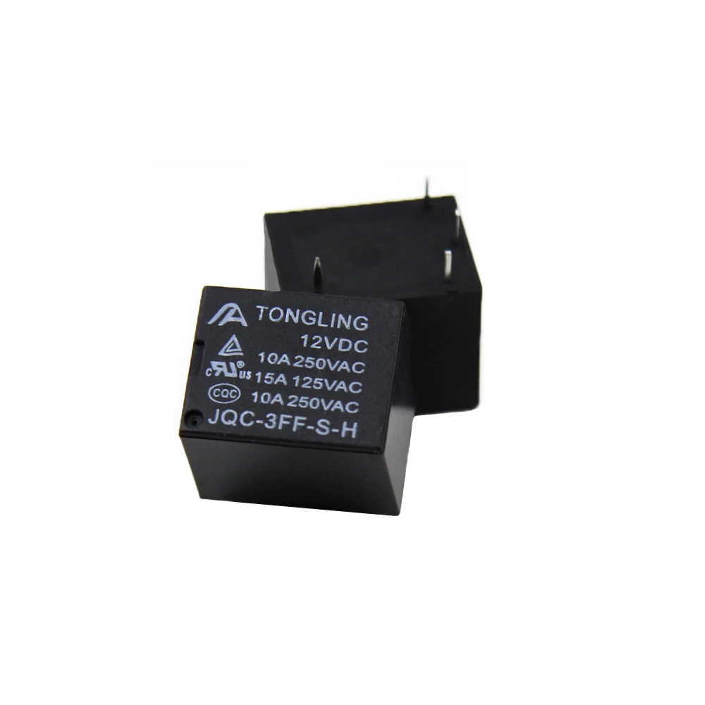 Реле T73 маленькое нормально открытое черное электромагнитное 10 А 5 шт. 12 В 4/5