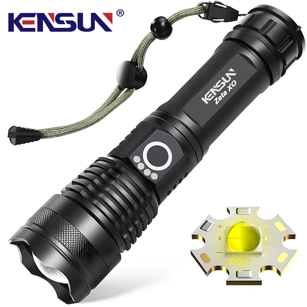 

KENSUN LED Flashlights - Bright, Zoomable, Handheld Flashlight Set with High Lumens for Camping, Outdoor & Emergency Use ﻿